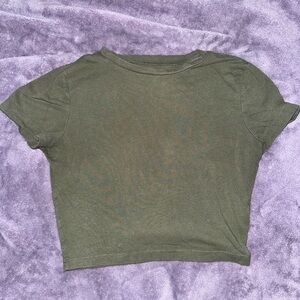 Green crop top